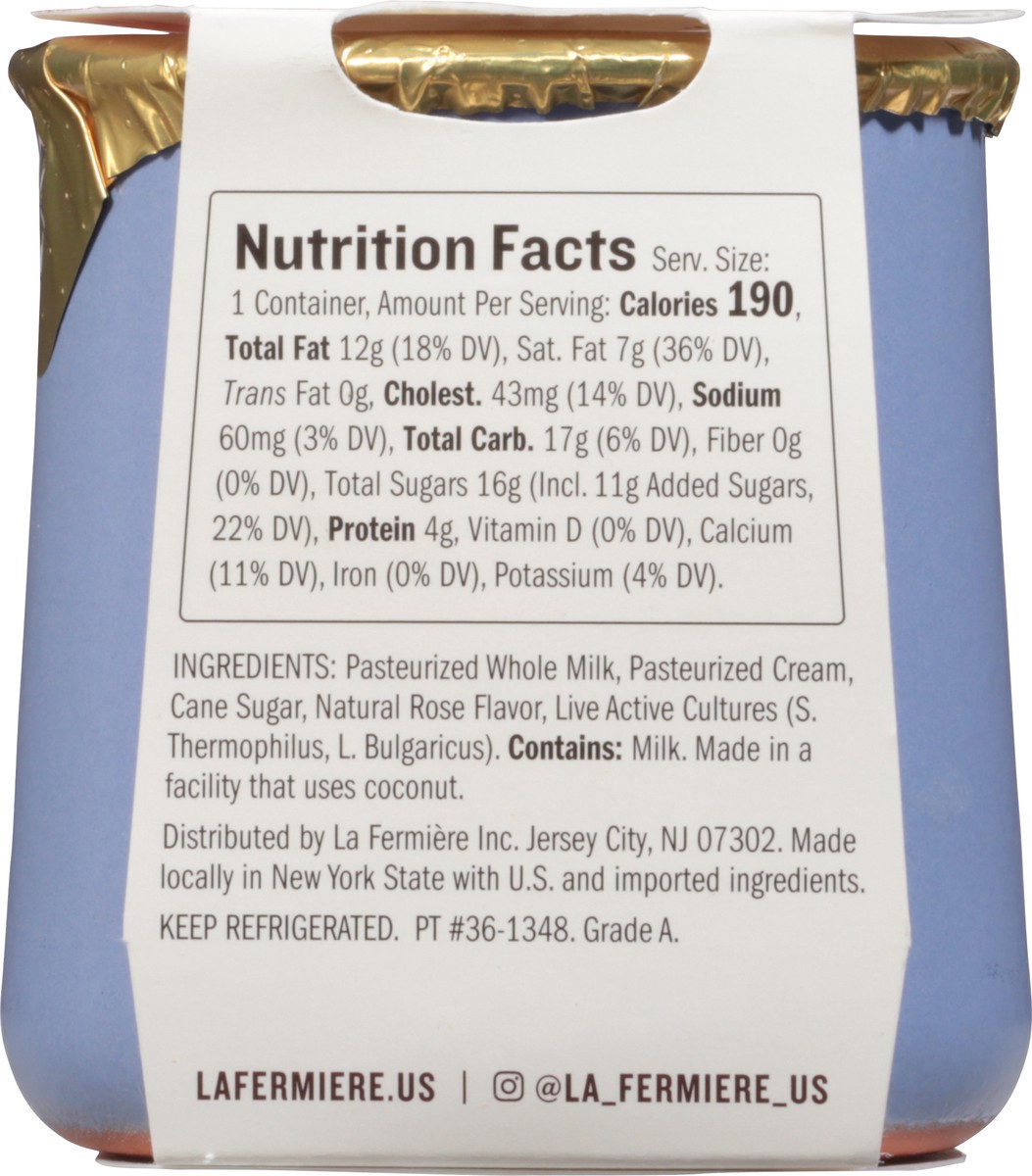 slide 2 of 13, La Fermière Naturally French Creamy Whole Milk Rose Yogurt 4.9 Oz, 4.9 oz