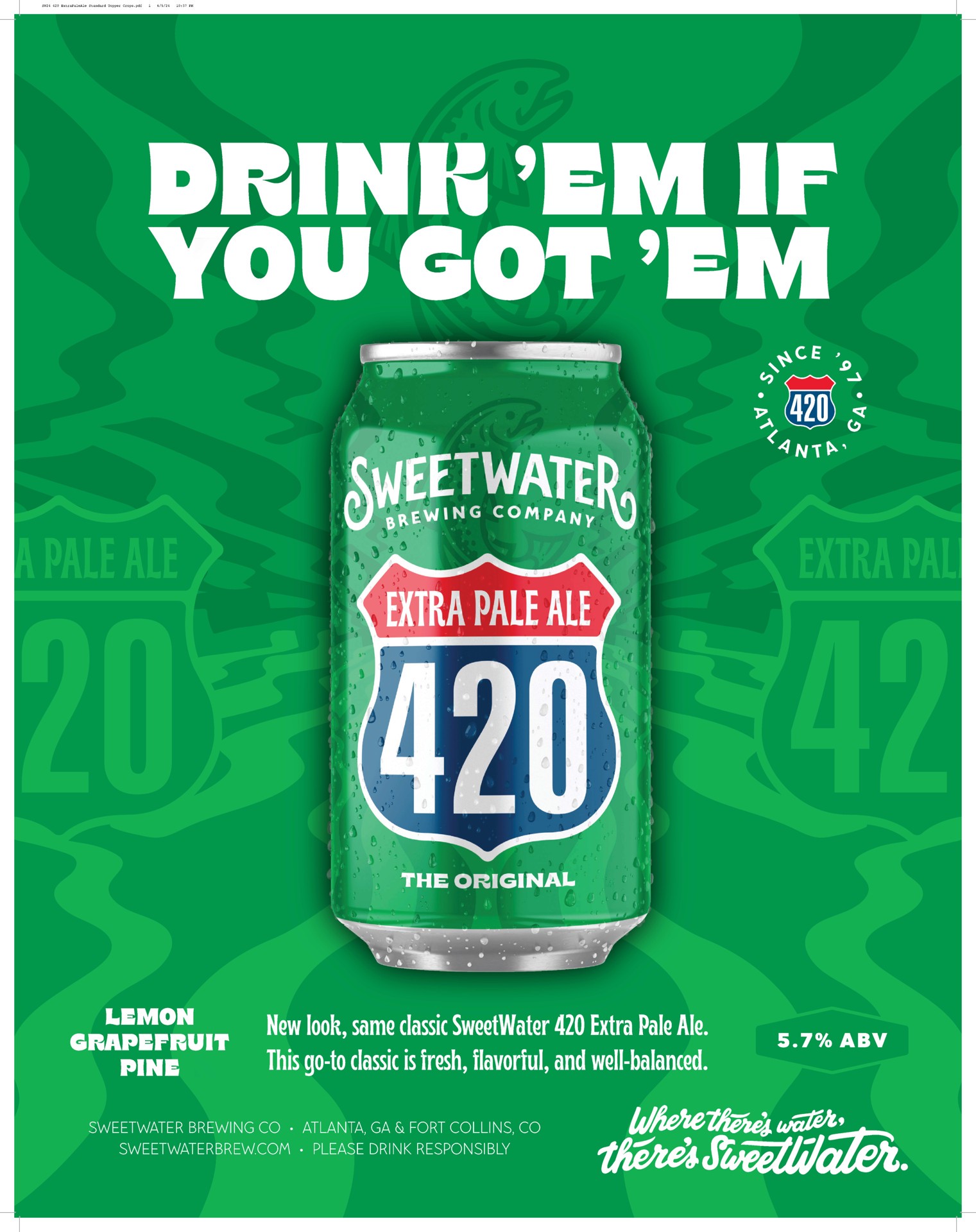 slide 4 of 9, SweetWater Brewing Company Beer 1 pt, 16 oz