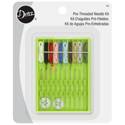 Dritz Hand Needles, Pre-Threaded Needle Kit