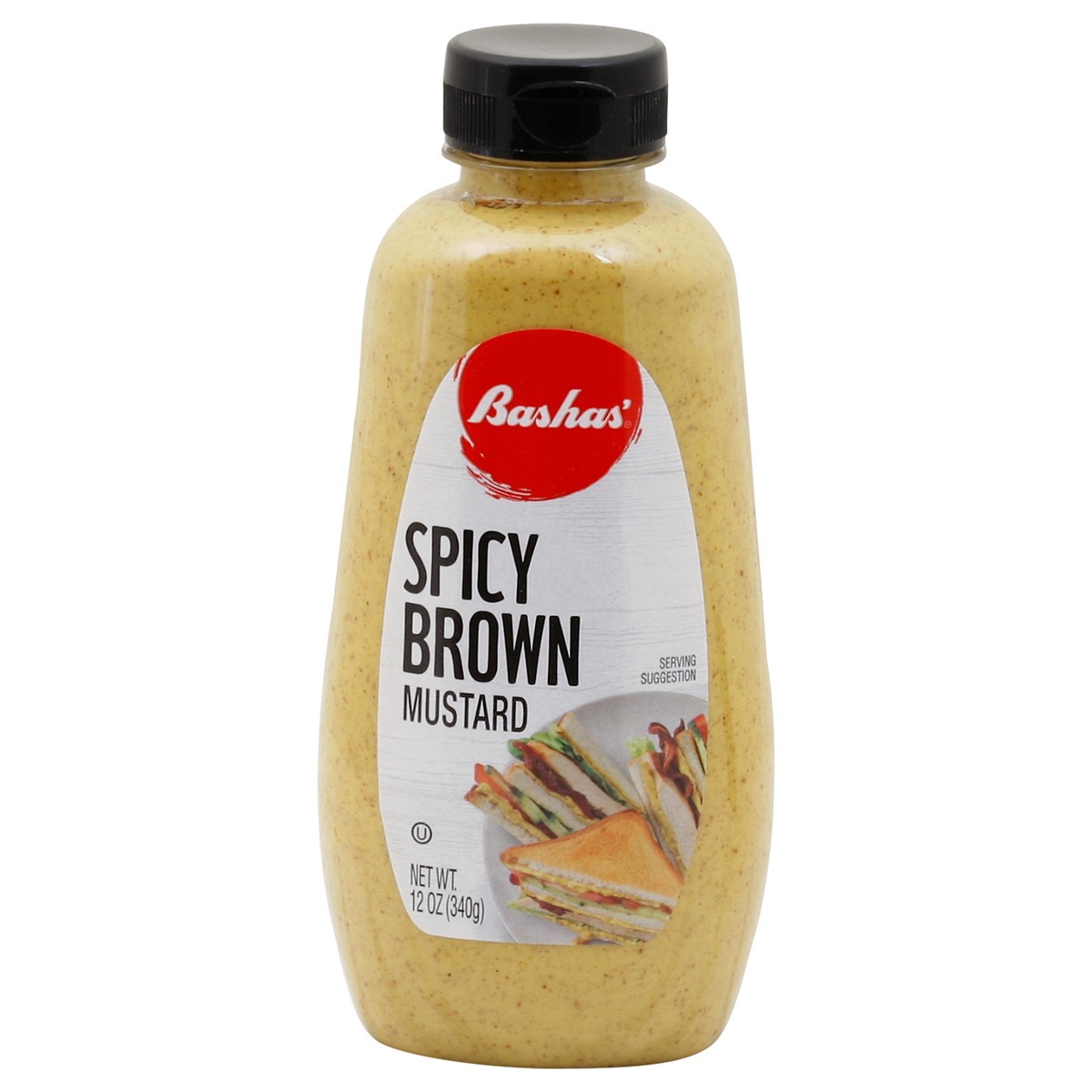 slide 1 of 13, Bashas Spicy Brown Mustard, 12 oz