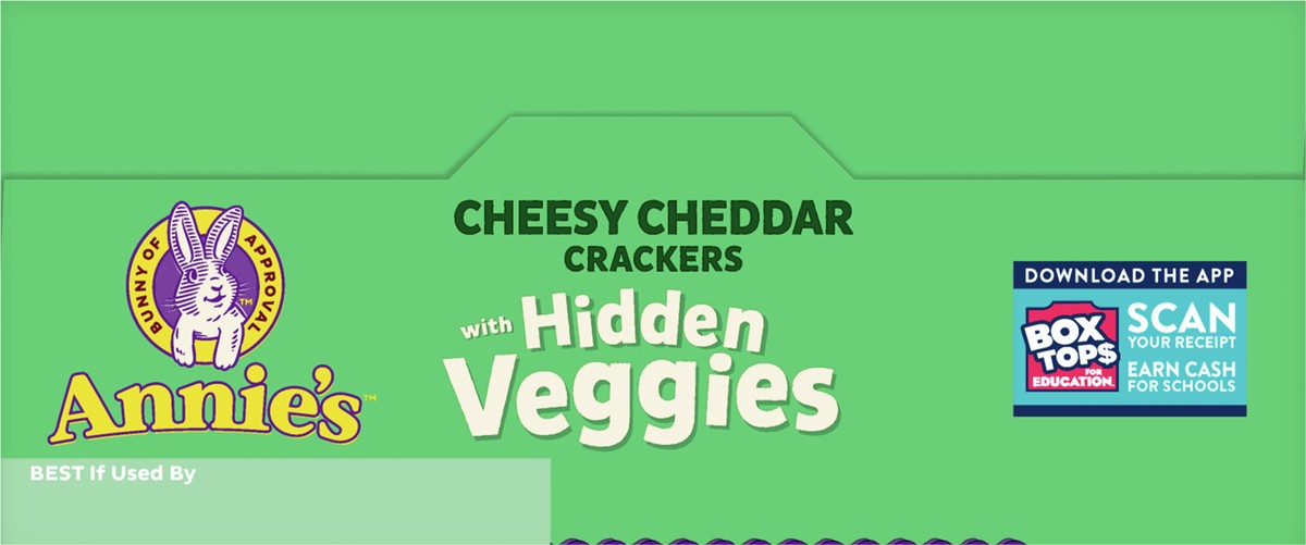 slide 5 of 9, Annie's Cheesy Cheddar Crackers With Organic Hidden Veggies, 7.5 oz, 7.5 oz