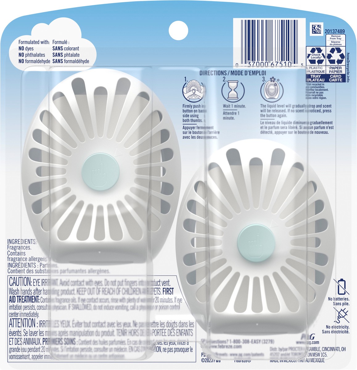 slide 2 of 3, Febreze BATH Air Freshener Gain Honey Berry Hula, 2 count, 2 ct