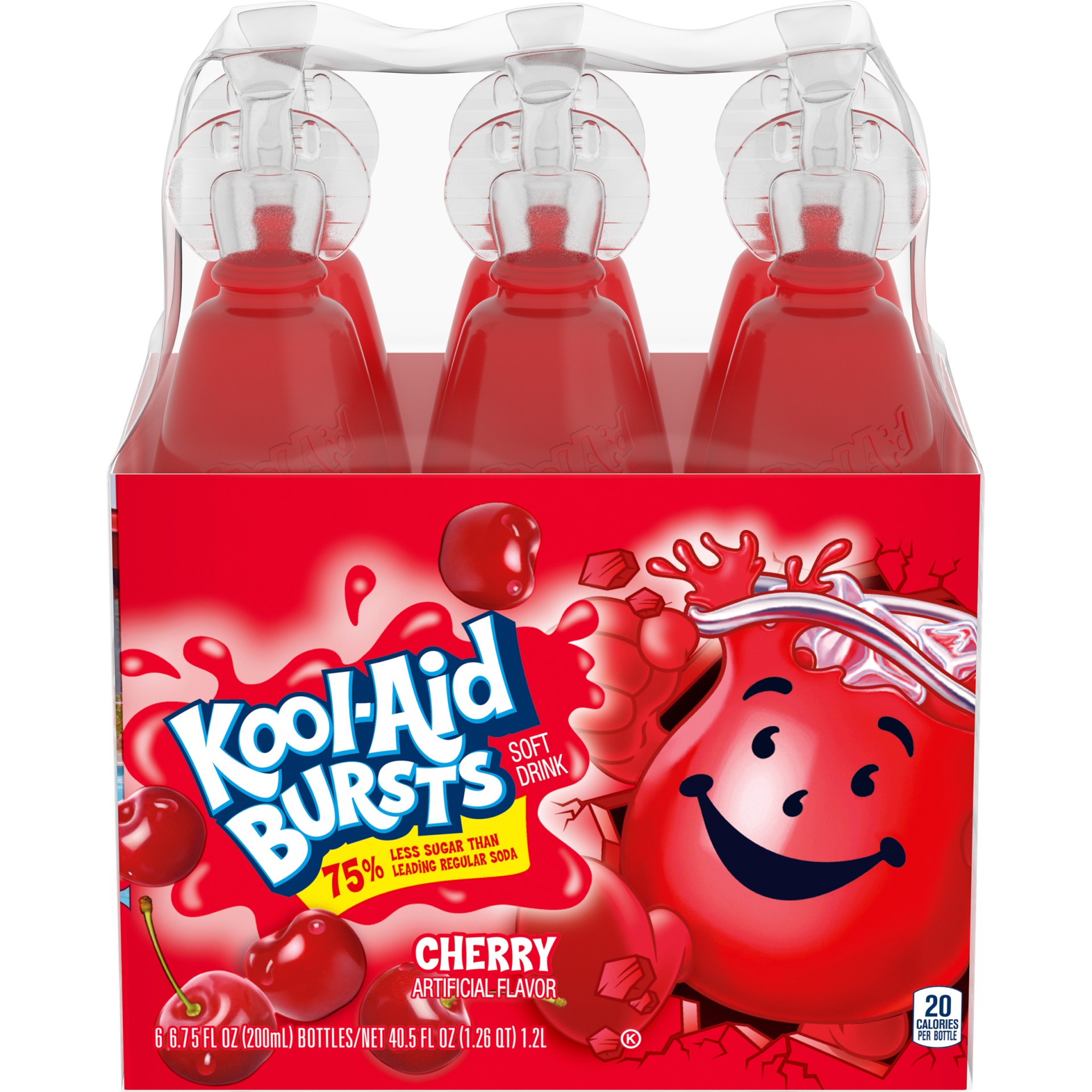 slide 1 of 10, Kool-Aid Bursts Cherry Artificially Flavored Soft Drink Pack, 6 ct; 6.75 oz