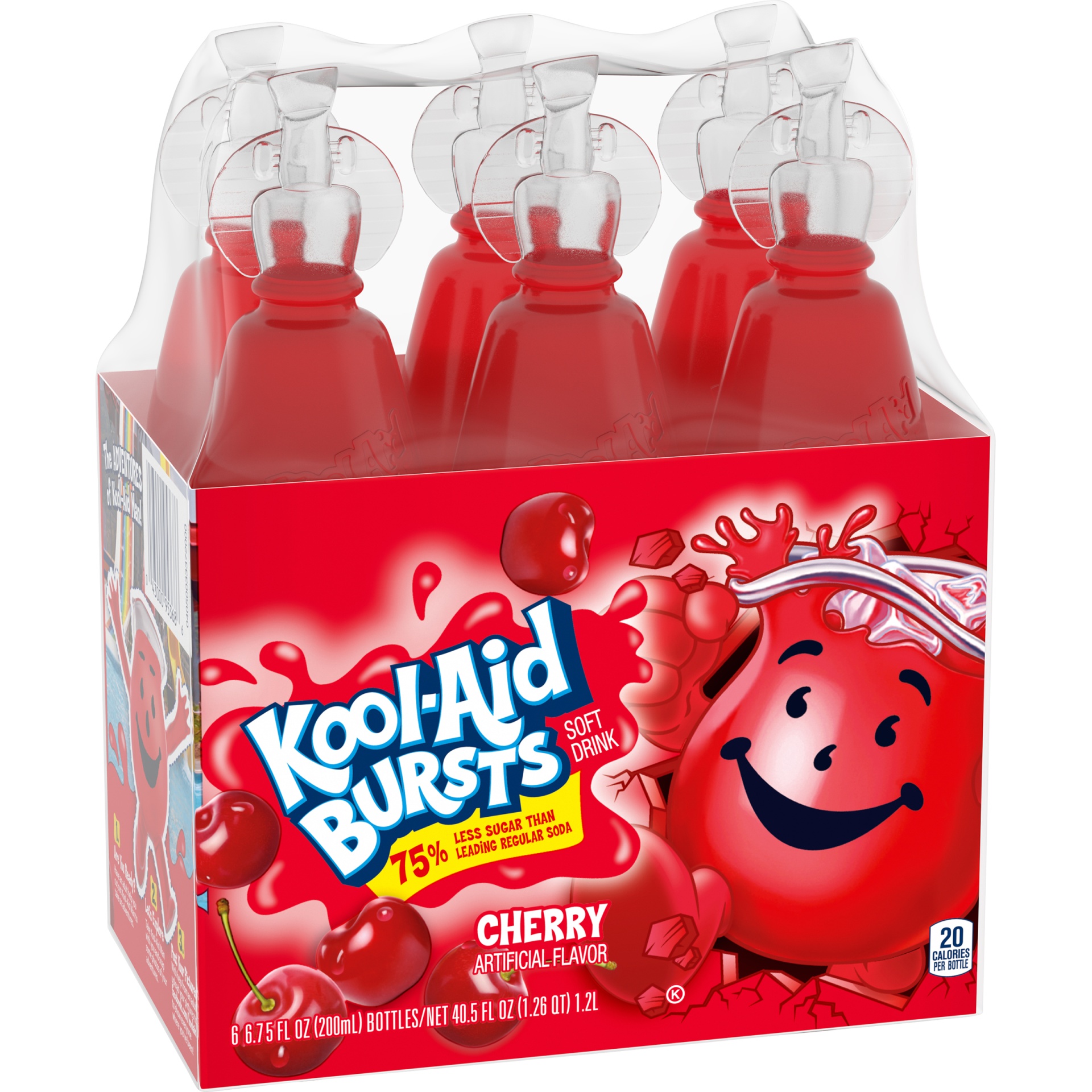 slide 6 of 10, Kool-Aid Bursts Cherry Artificially Flavored Soft Drink Pack, 6 ct; 6.75 oz