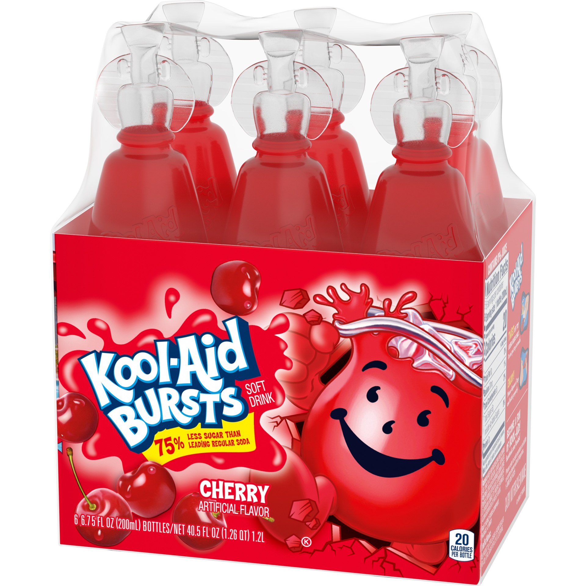 slide 7 of 10, Kool-Aid Bursts Cherry Artificially Flavored Soft Drink Pack, 6 ct; 6.75 oz