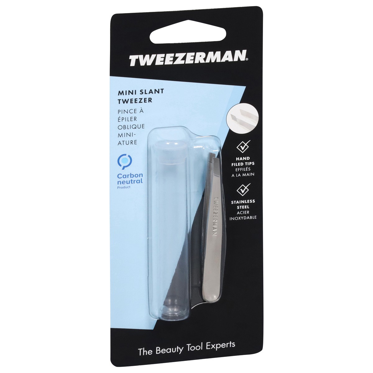 slide 6 of 9, Tweezerman Stainless Steel Mini Slant Tweezers, 1 ct