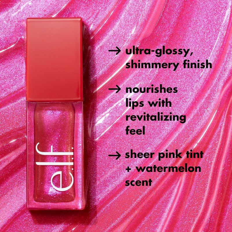 slide 8 of 13, E.l.f. Glow Reviver Lip Oil, Jam Session, 0.25 oz