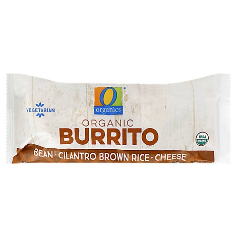 slide 1 of 1, O Organics Organic Burrito Bean Cilantro Brown Rice Cheese, 5 oz