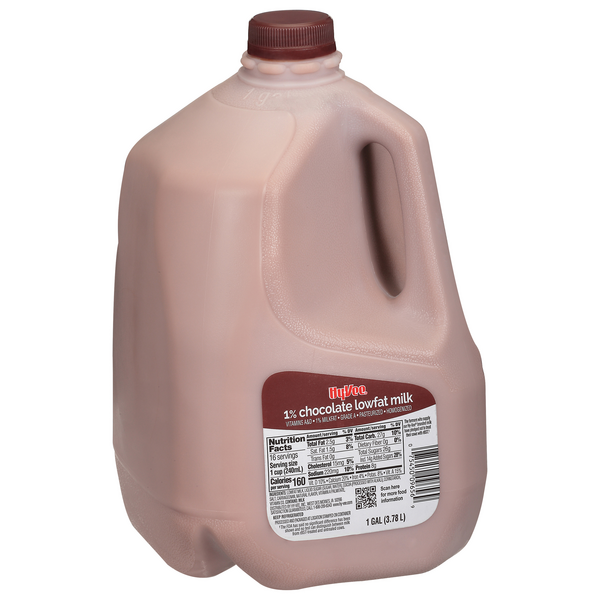 slide 1 of 1, Hy-vee Chocolate Lowfat 1% Milk, 1 gal