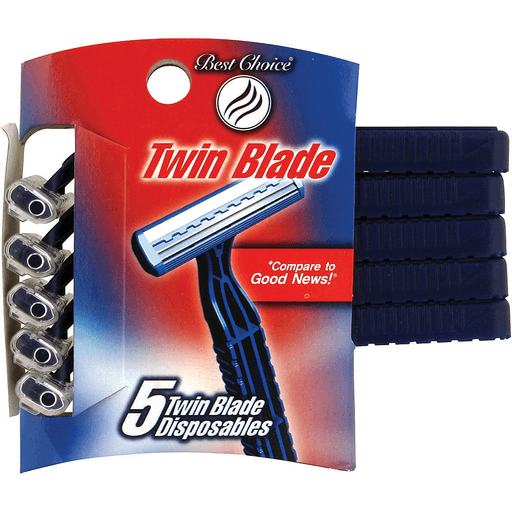 slide 1 of 1, Best Choice Twin Blade Disposable Razors, 5 ct