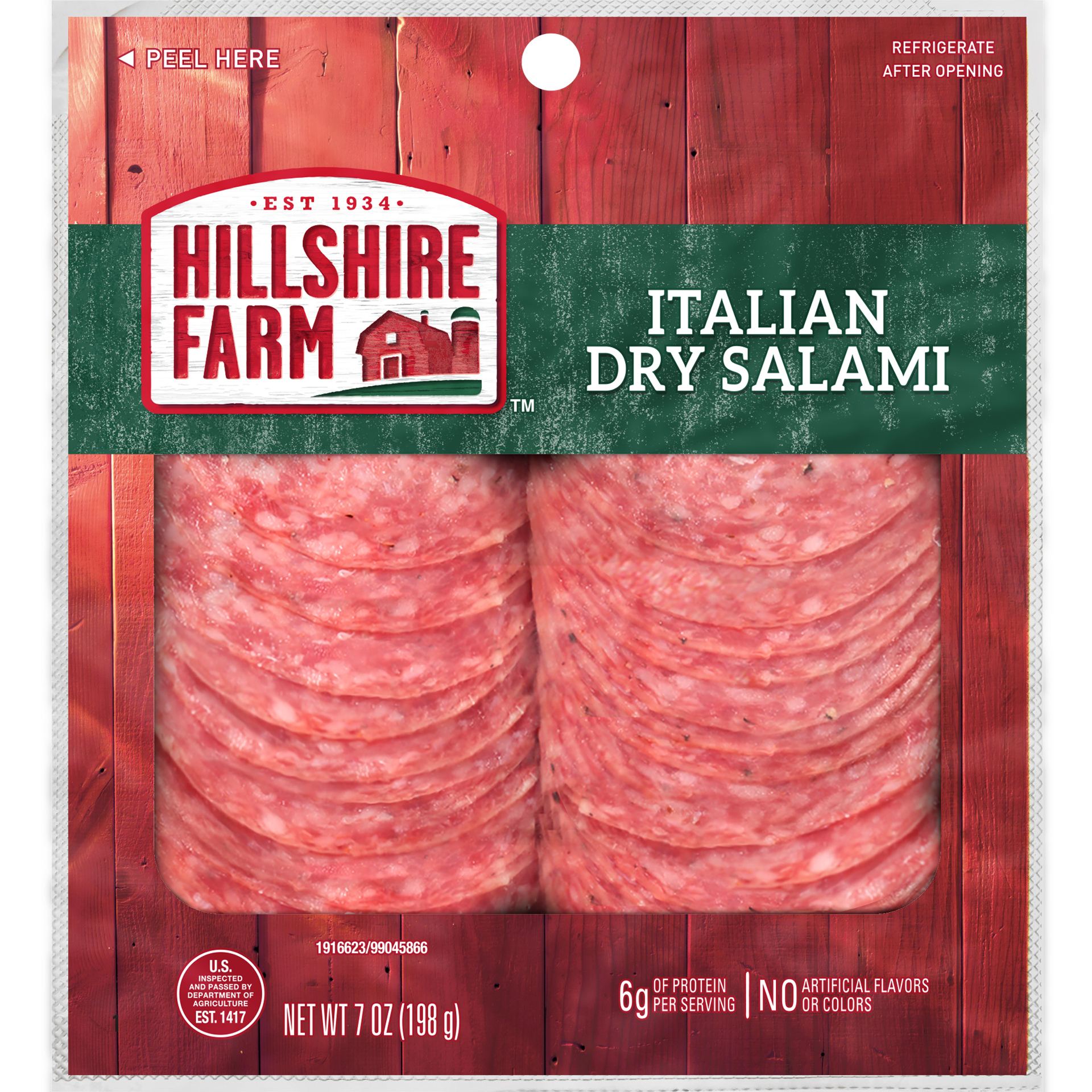 slide 1 of 9, Hillshire Farm Italian Dry Salami Sandwich Meat, 7 oz, 198.45 g