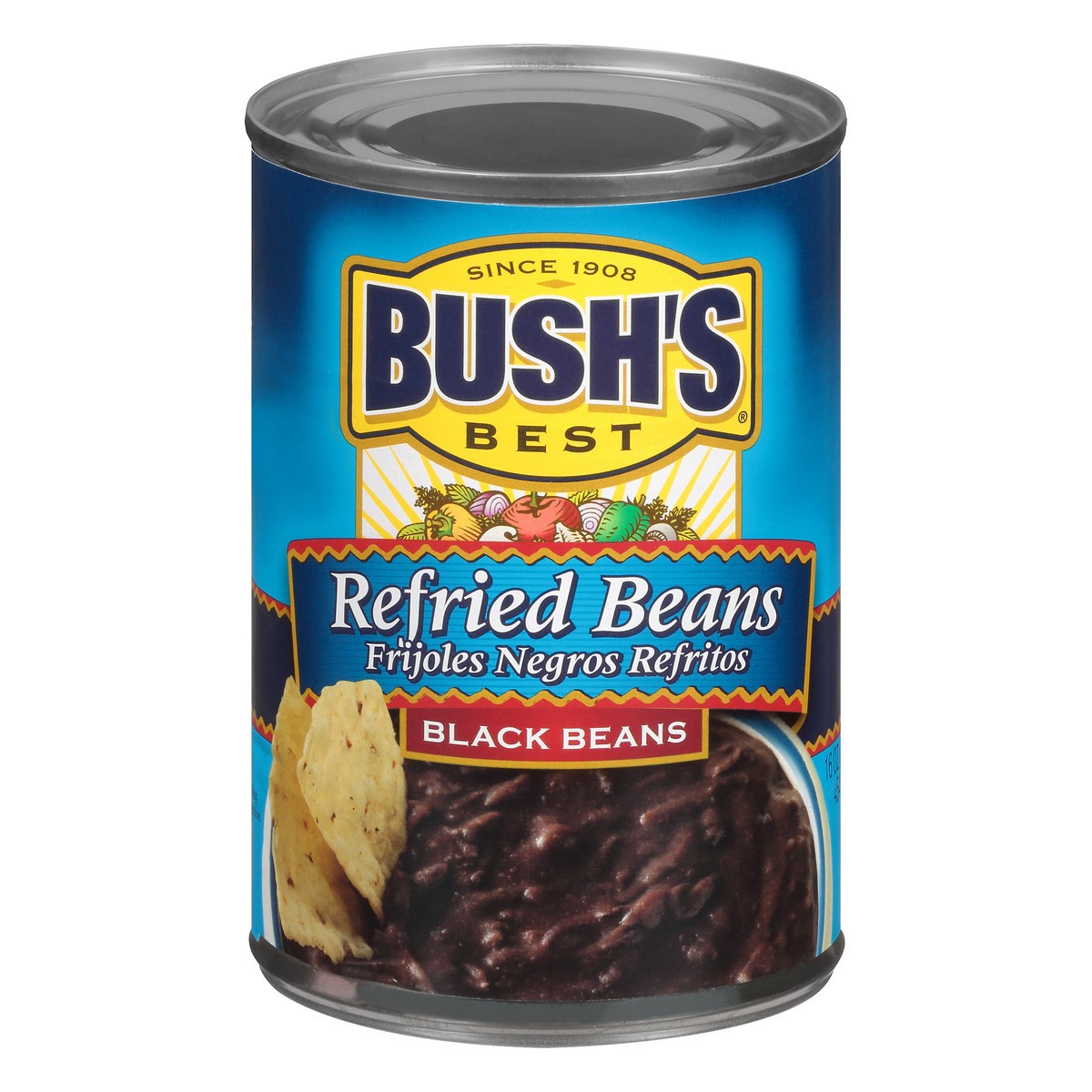 slide 1 of 5, Bush's Best Refried Black Beans 16 oz, 