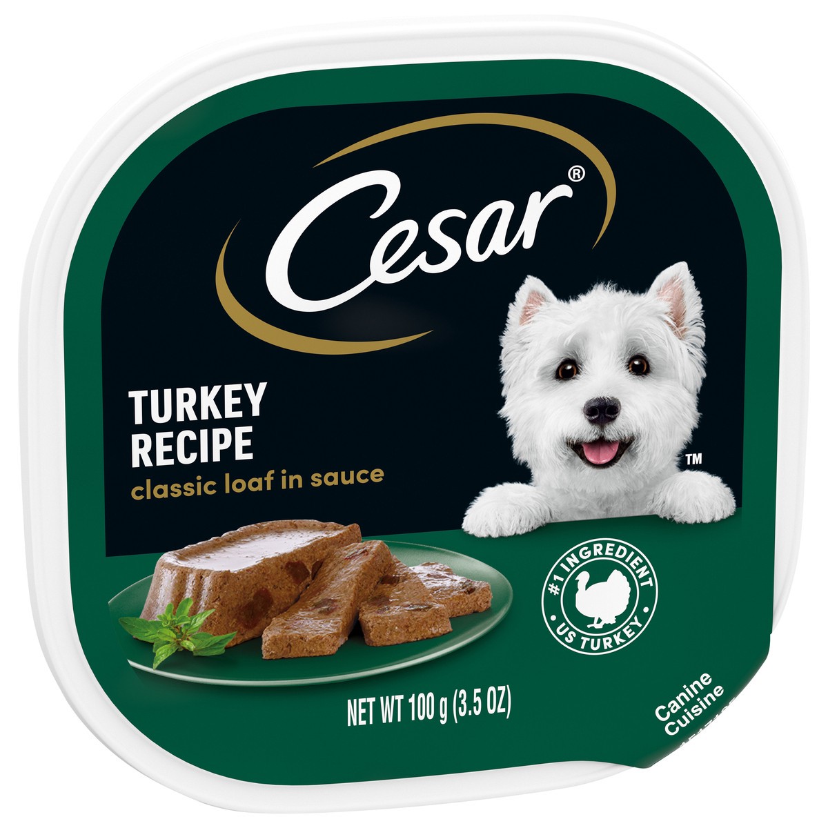 slide 2 of 9, Cesar Turkey Recipe Canine Cuisine 3.5 oz, 3.5 oz