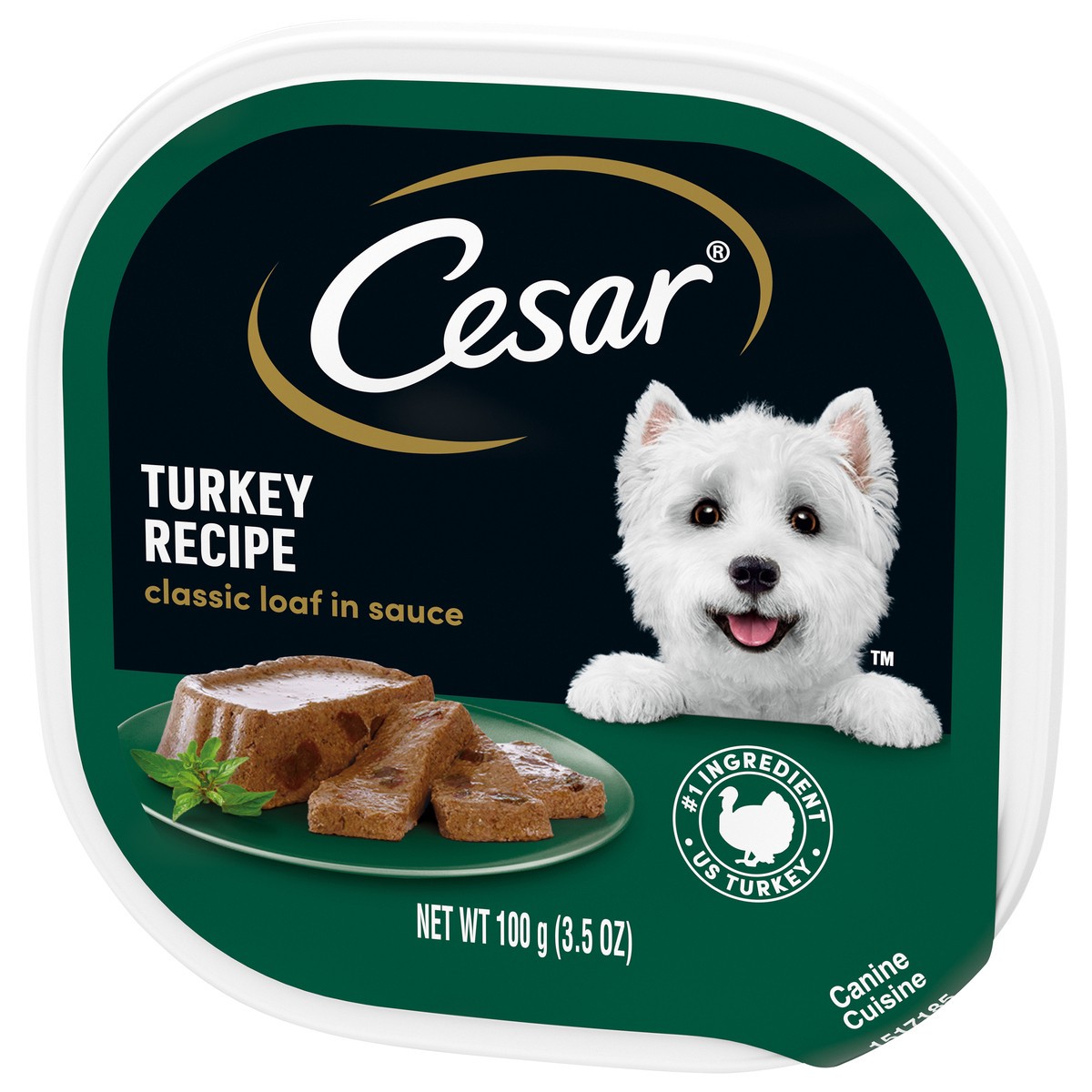 slide 3 of 9, Cesar Turkey Recipe Canine Cuisine 3.5 oz, 3.5 oz