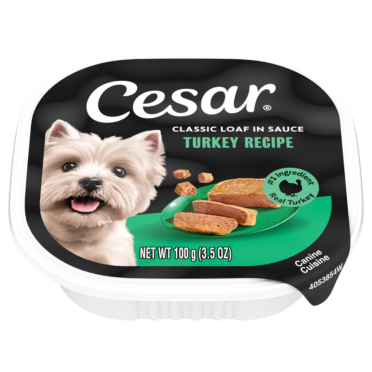 slide 1 of 9, Cesar Turkey Recipe Canine Cuisine 3.5 oz, 3.5 oz