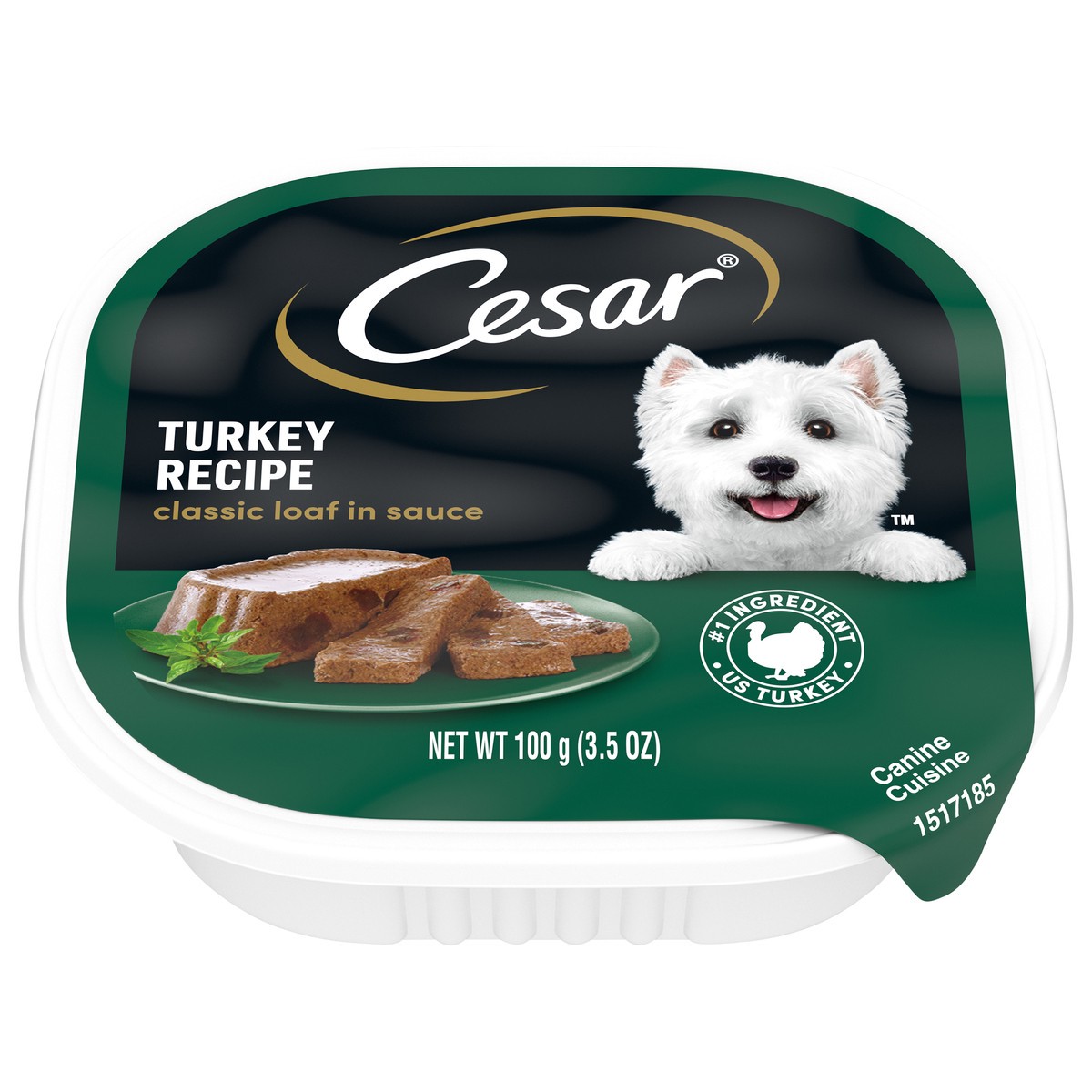 slide 1 of 9, Cesar Turkey Recipe Canine Cuisine 3.5 oz, 3.5 oz