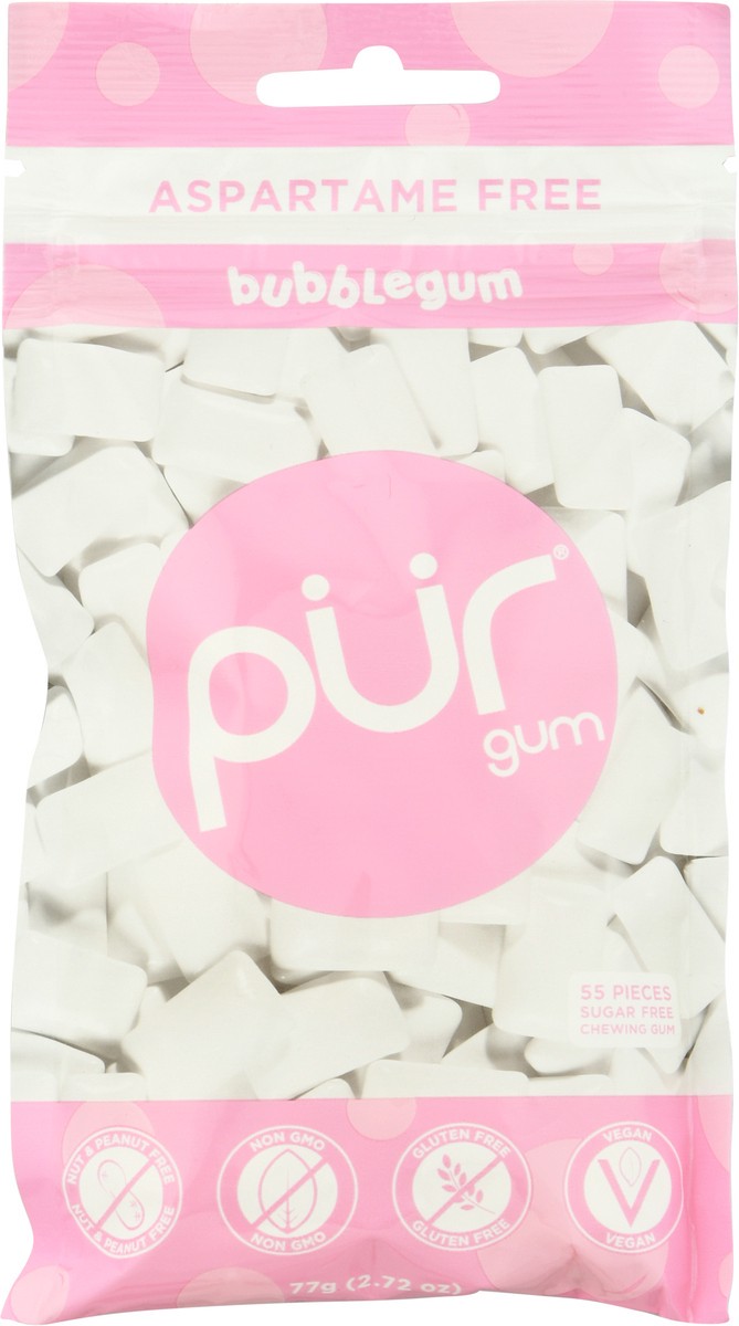 slide 1 of 9, Pur Bubblegum Bag 55Pc, 55 ct