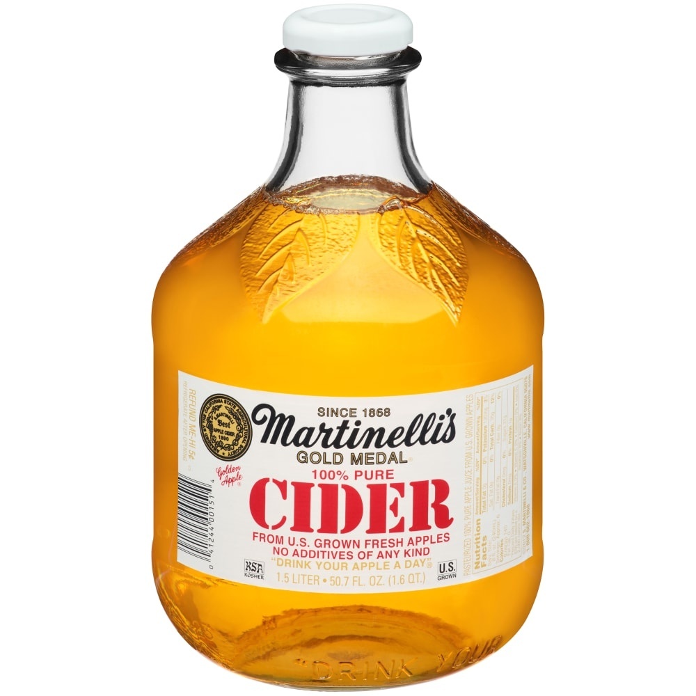 slide 1 of 6, Martinelli's Cider, 100% Pure, 50.7 oz