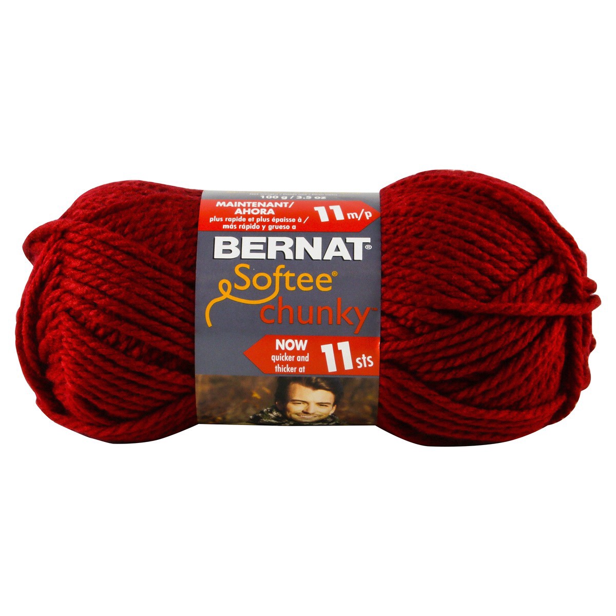 slide 1 of 13, Bernat Softee Chunky Yarn, Wine, 1 ct