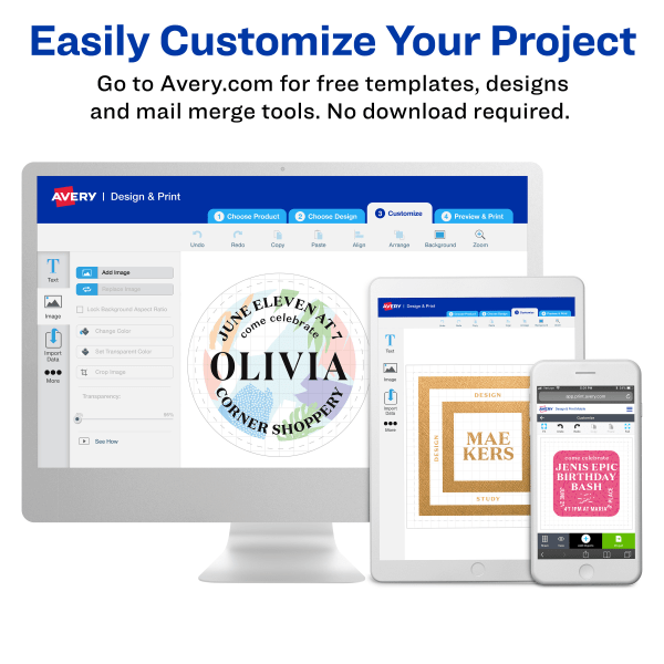 slide 6 of 10, Avery Removable Round Multipurpose Labels, 6450, White, 945 ct; 1 in