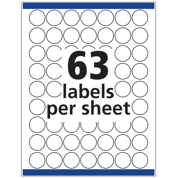 slide 10 of 10, Avery Removable Round Multipurpose Labels, 6450, White, 945 ct; 1 in