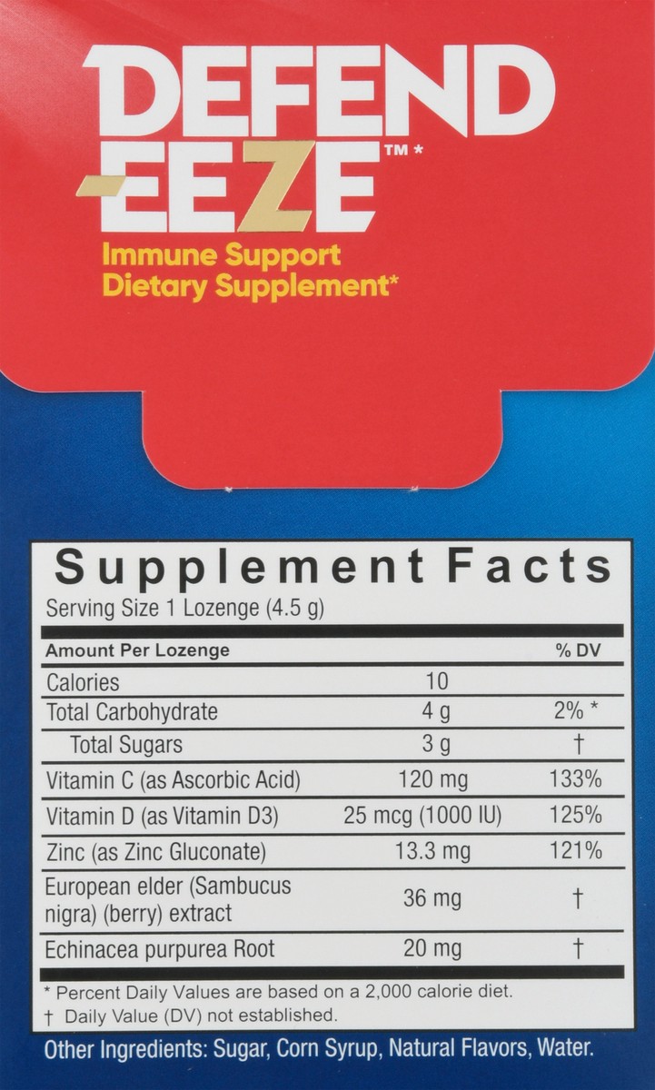 slide 3 of 13, Defend-Eeze Lozenges Natural Elderberry Flavor Immune Support 30 ea, 30 ct