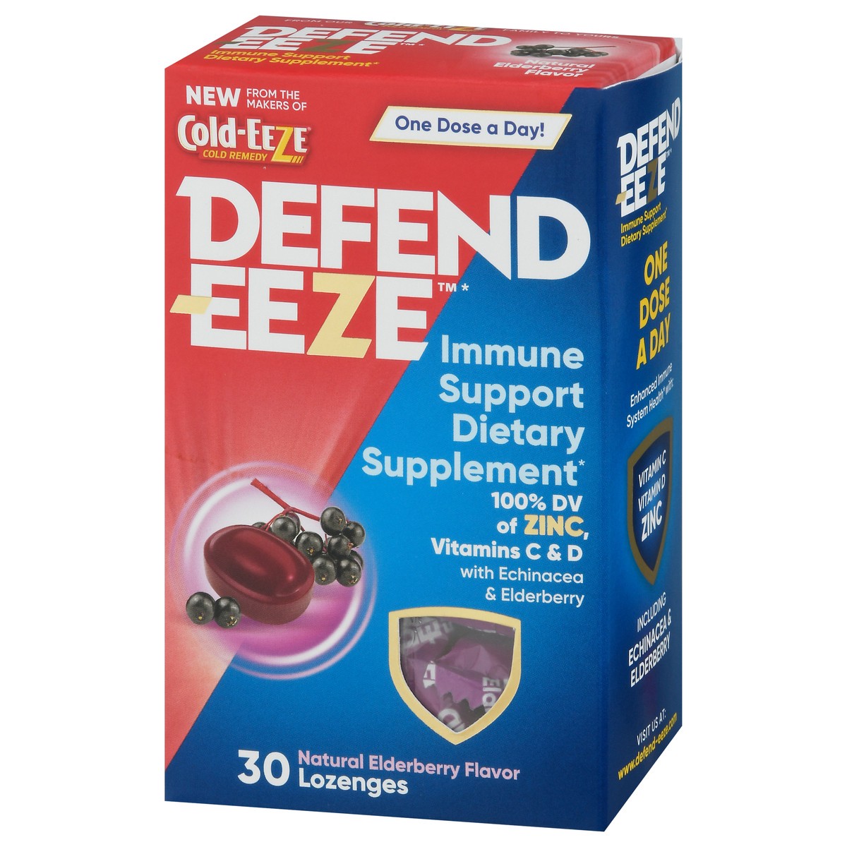 slide 11 of 13, Defend-Eeze Lozenges Natural Elderberry Flavor Immune Support 30 ea, 30 ct