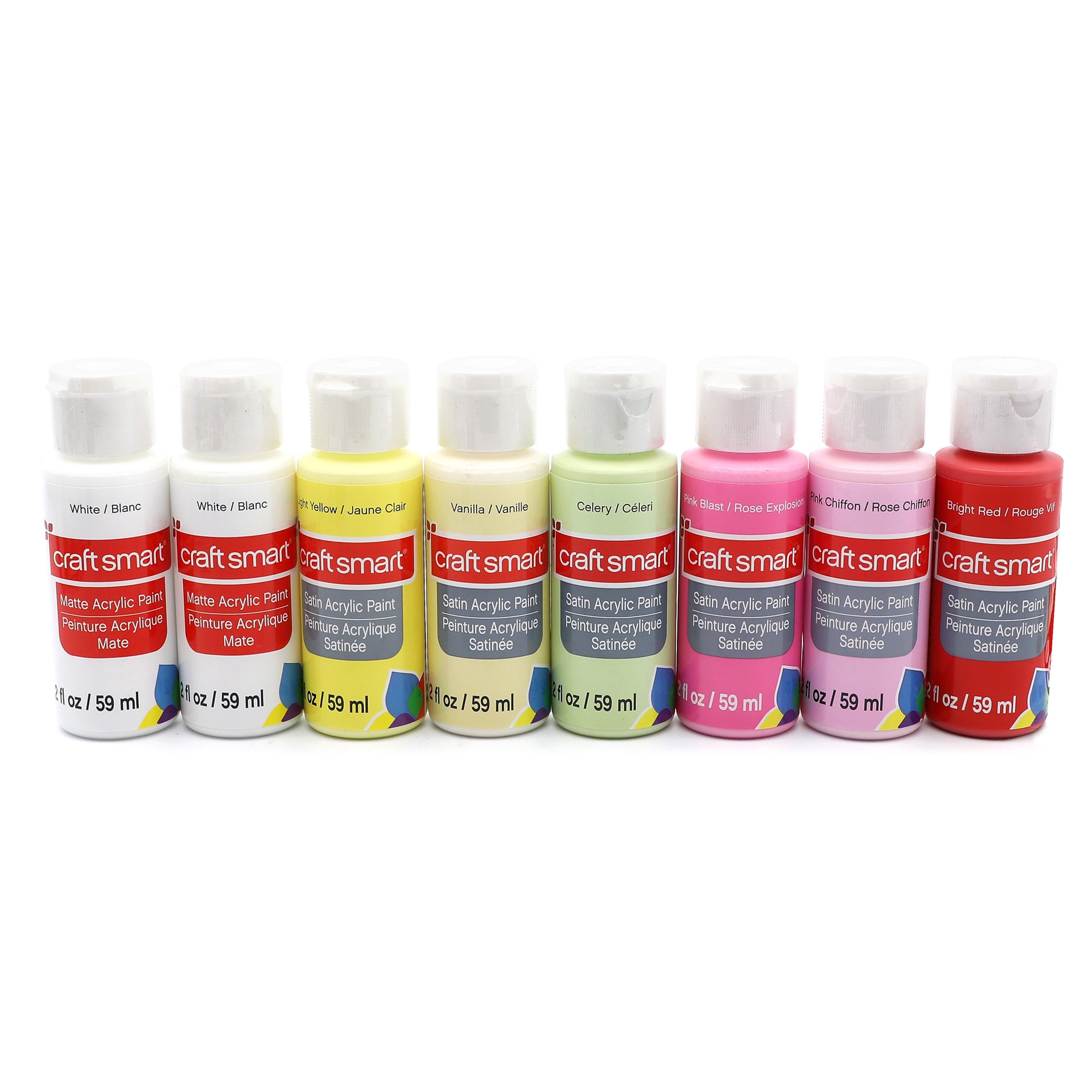 slide 2 of 6, Satin Classic Acrylic Paint Set By Craft Smart, 2 fl oz