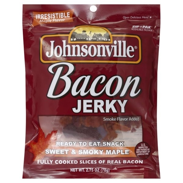 slide 1 of 1, Johnsonville Bacon Jerky, 2.75 oz