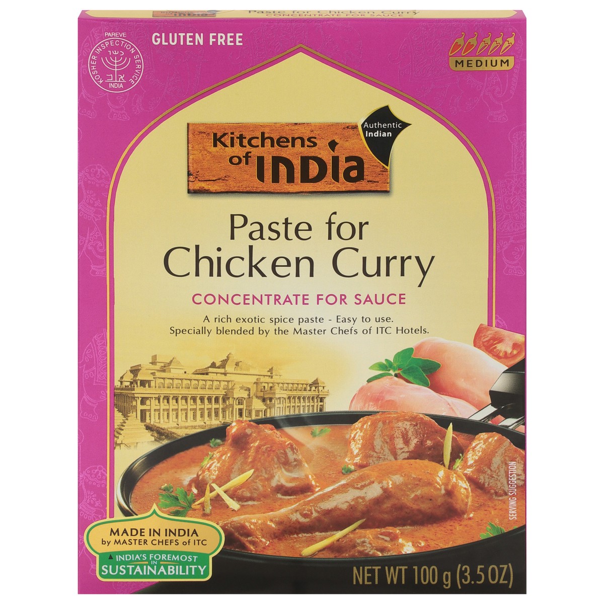 slide 1 of 9, Kitchens of India Chicken Curry Paste, 3.5 oz