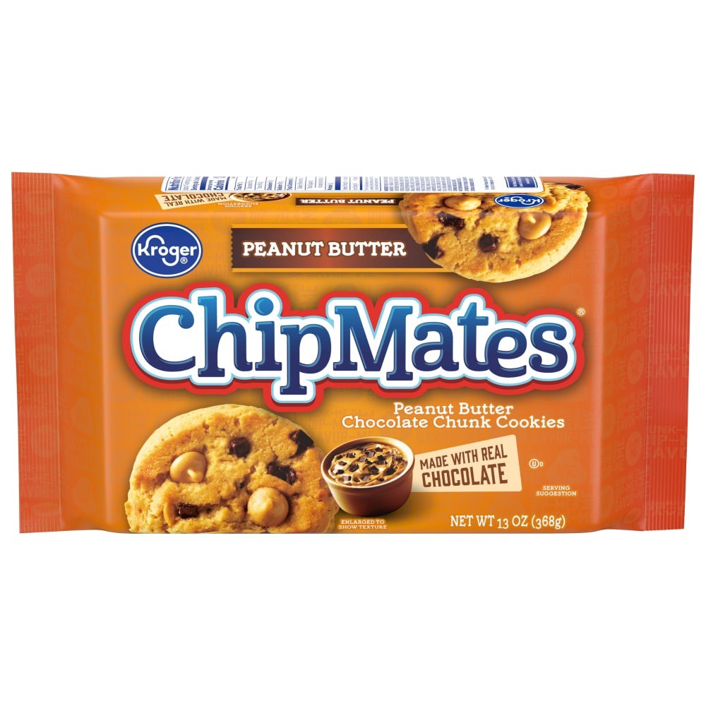 slide 1 of 2, Kroger Chipmates Peanut Butter Chunky Chocolate Chip Cookies, 13 oz