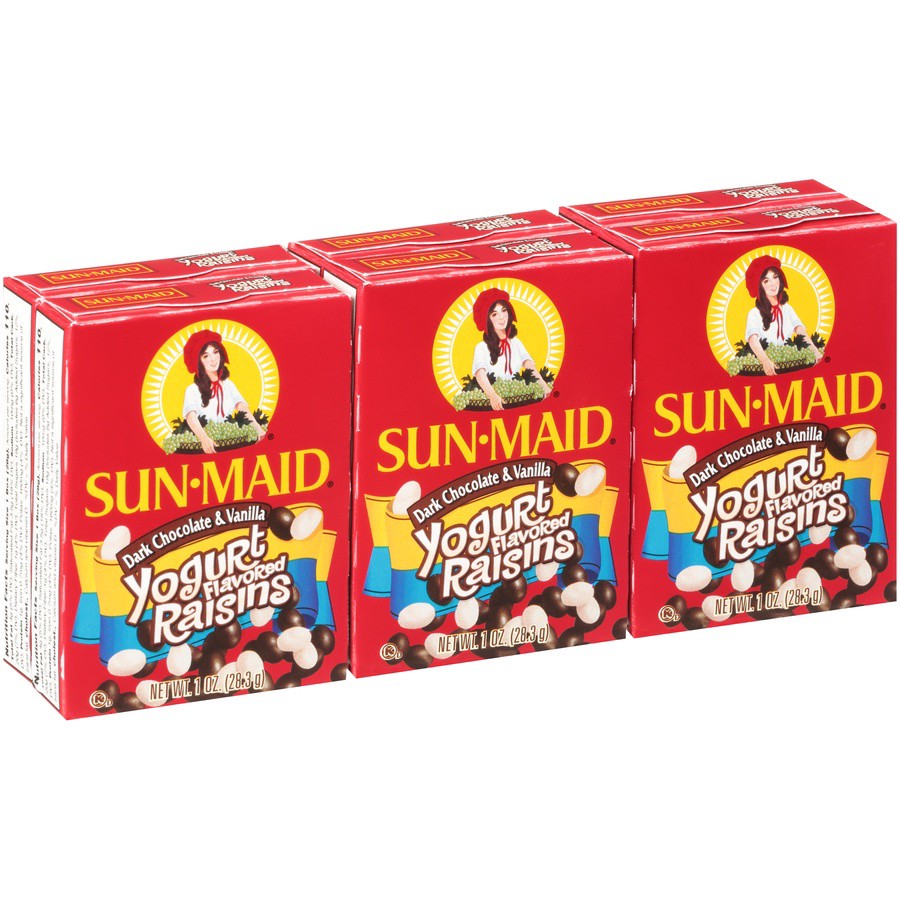 slide 7 of 8, Sun-Maid Yogurt Covered Chocolate & Vanilla Raisins 6 ea, 6 ct