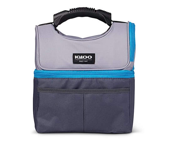 slide 1 of 1, Igloo Playmate Gripper Gray & Blue 9-Can Cooler Bag, 1 ct