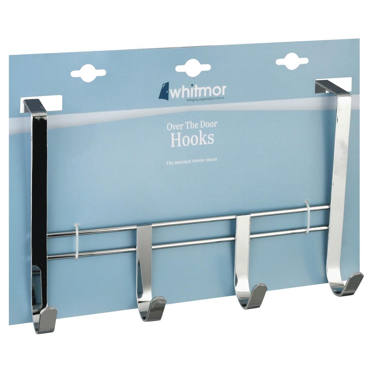 slide 4 of 9, Whitmor R&R Over the Door Hooks Chrome, 1 ct