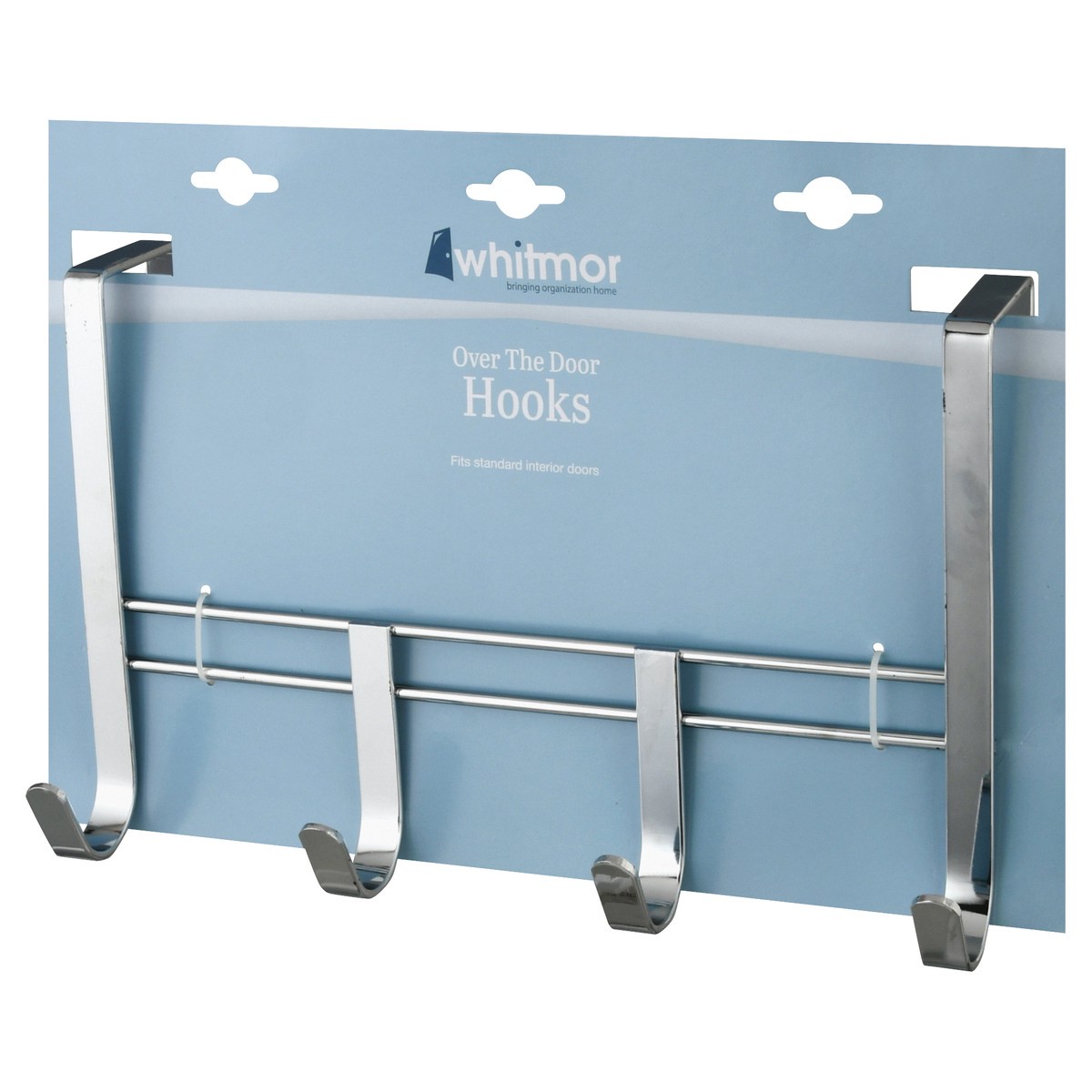 slide 5 of 9, Whitmor R&R Over the Door Hooks Chrome, 1 ct