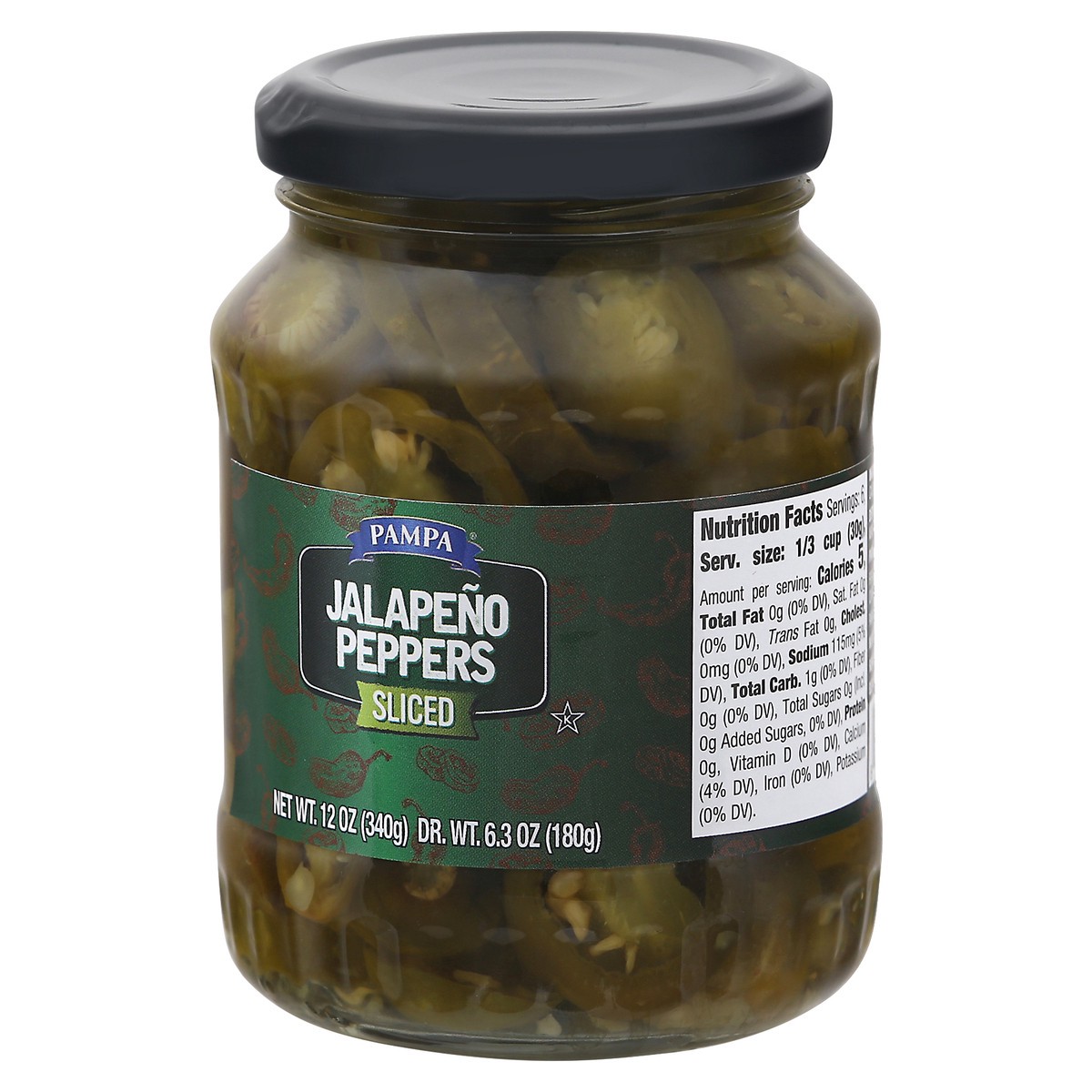 slide 8 of 13, Pampa Sliced Jalapeno Peppers 12 oz, 12 oz