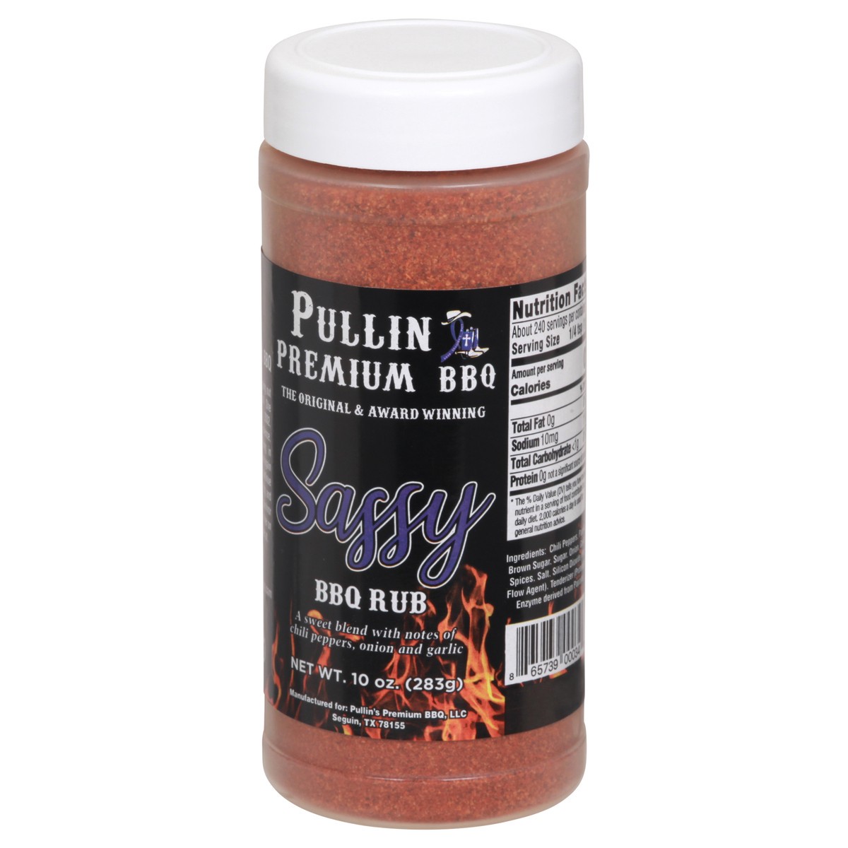 slide 2 of 12, Pullin's Premium BBQ Sassy BBQ Rub 10 oz, 10 oz