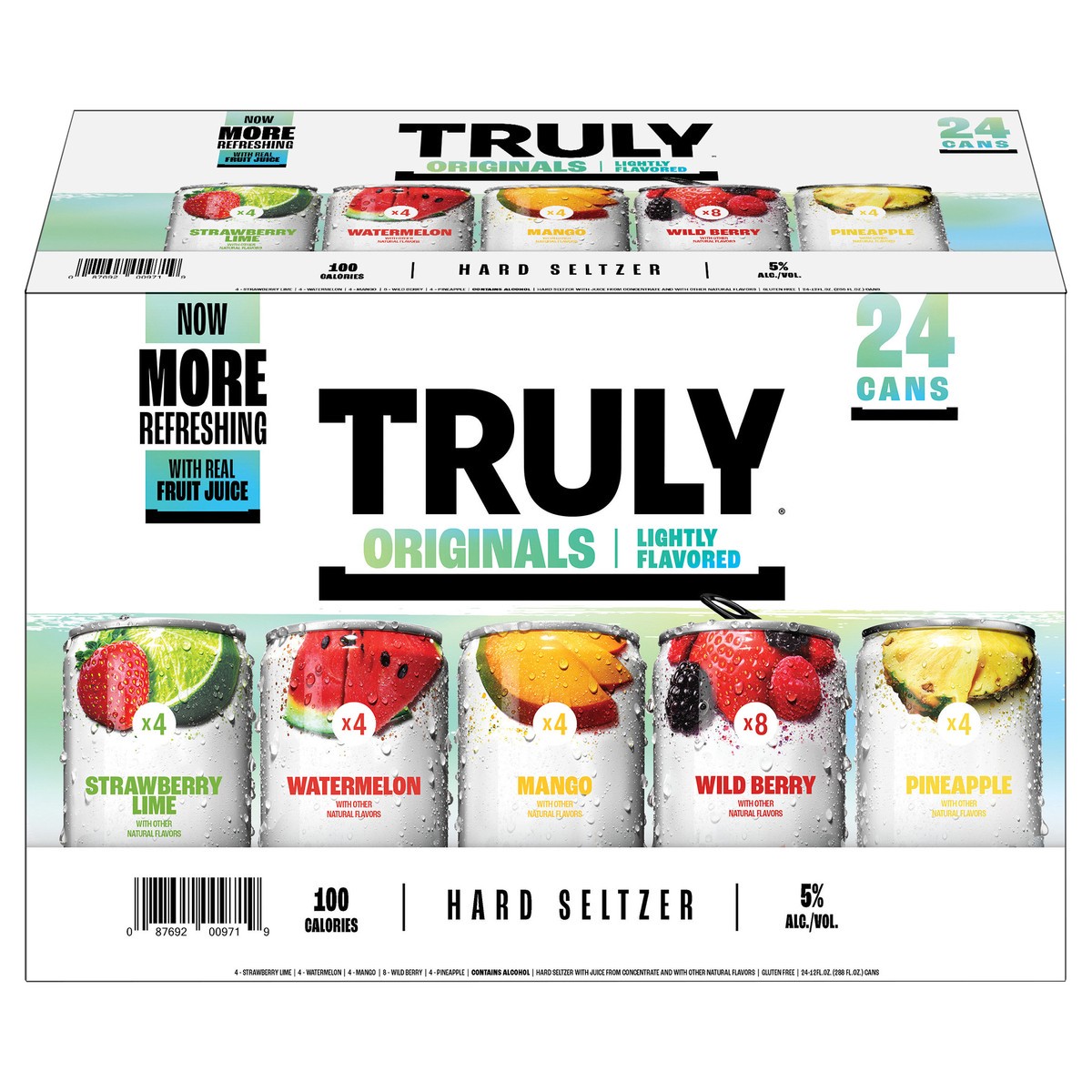 slide 1 of 7, TRULY Hard Seltzer Originals Variety Pack (12 fl. oz. Can, 24pk.), 24 ct; 12 oz