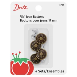 Dritz Jean Buttons, 11/16 in, 4 ct
