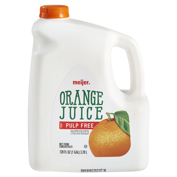 slide 1 of 1, Meijer Orange Juice Not From Concentrate, 128 oz