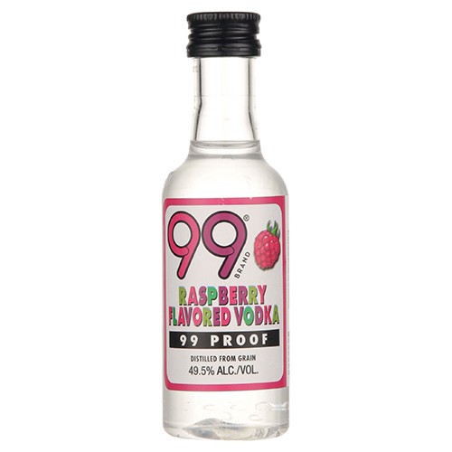 slide 1 of 1, 99 Brand Raspberry Vodka, , 99 Proof - 50 ml, 50 ml