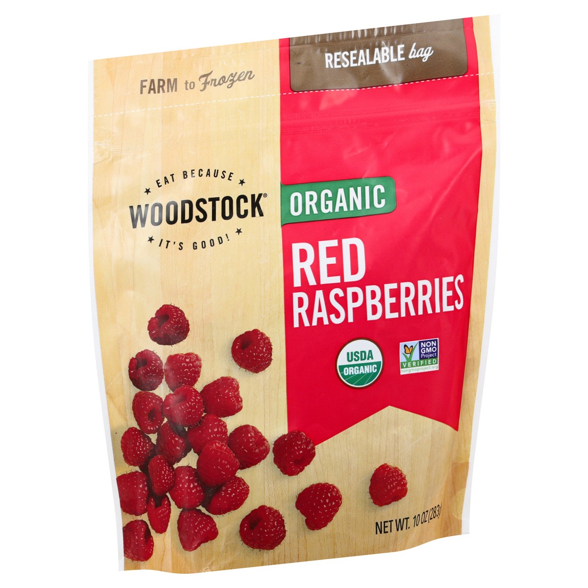slide 3 of 9, Woodstock Organic Red Raspberries 10 oz, 10 oz
