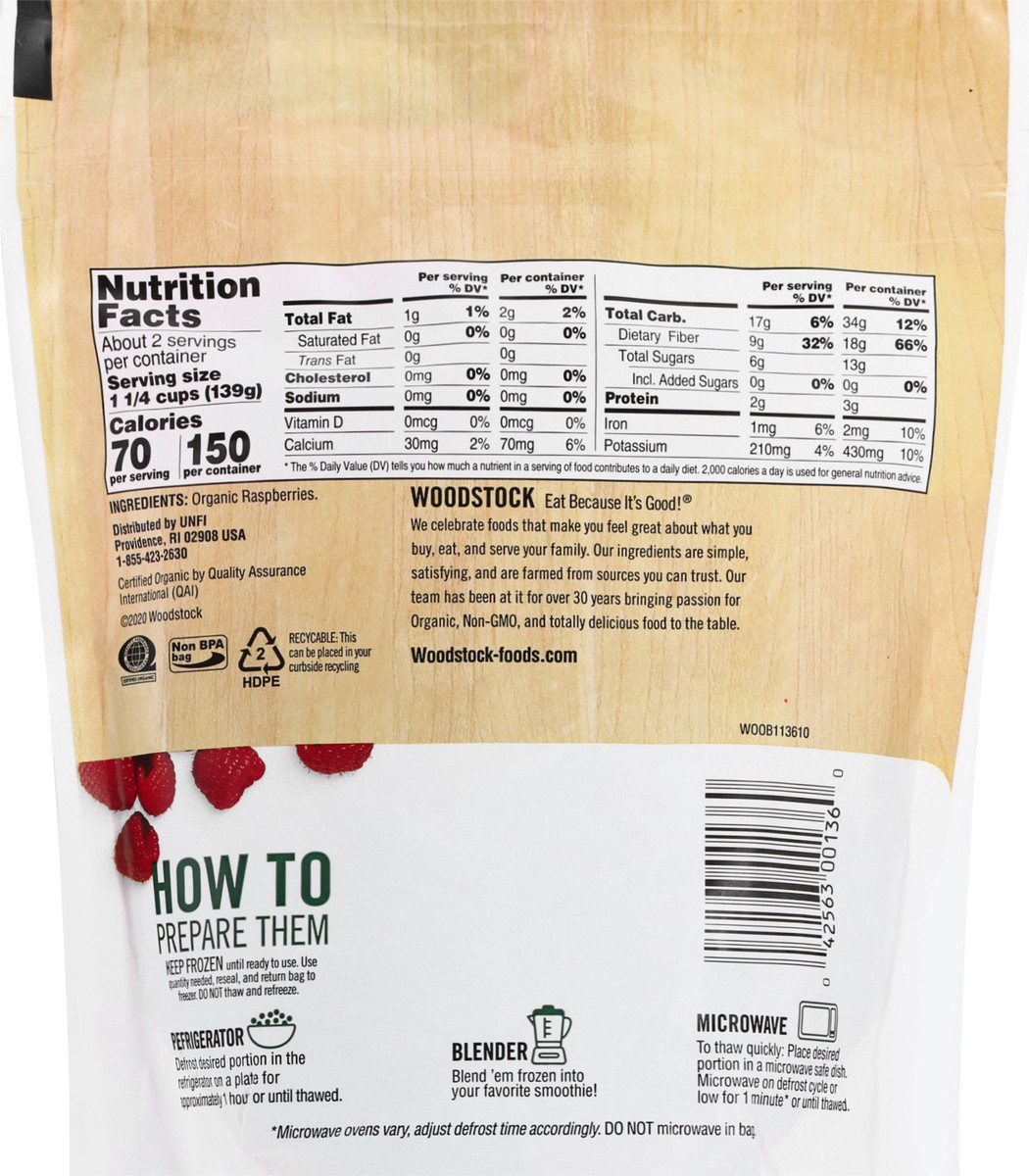 slide 6 of 9, Woodstock Organic Red Raspberries 10 oz, 10 oz
