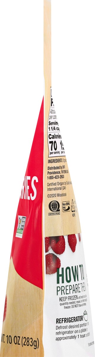 slide 8 of 9, Woodstock Organic Red Raspberries 10 oz, 10 oz