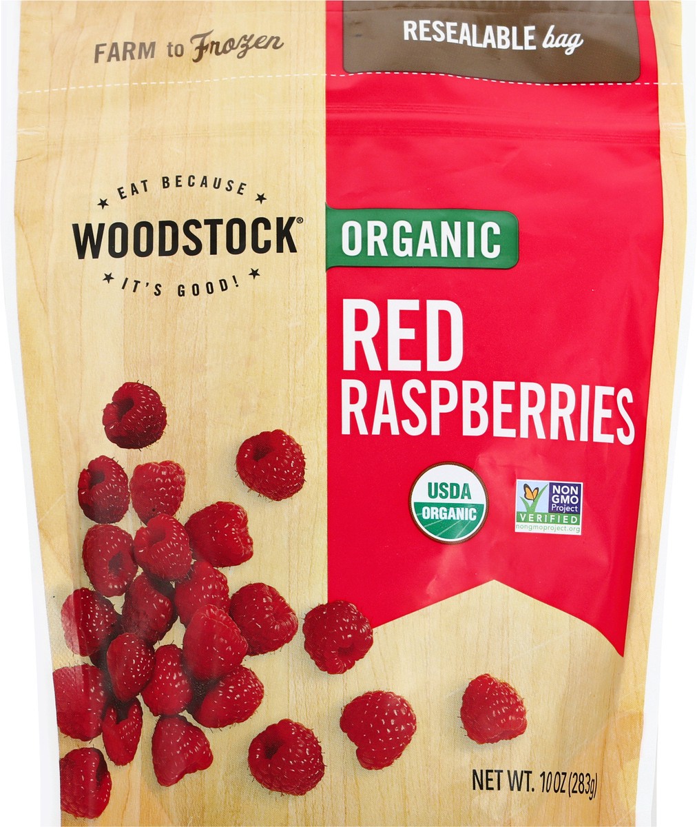 slide 1 of 9, Woodstock Organic Red Raspberries 10 oz, 10 oz