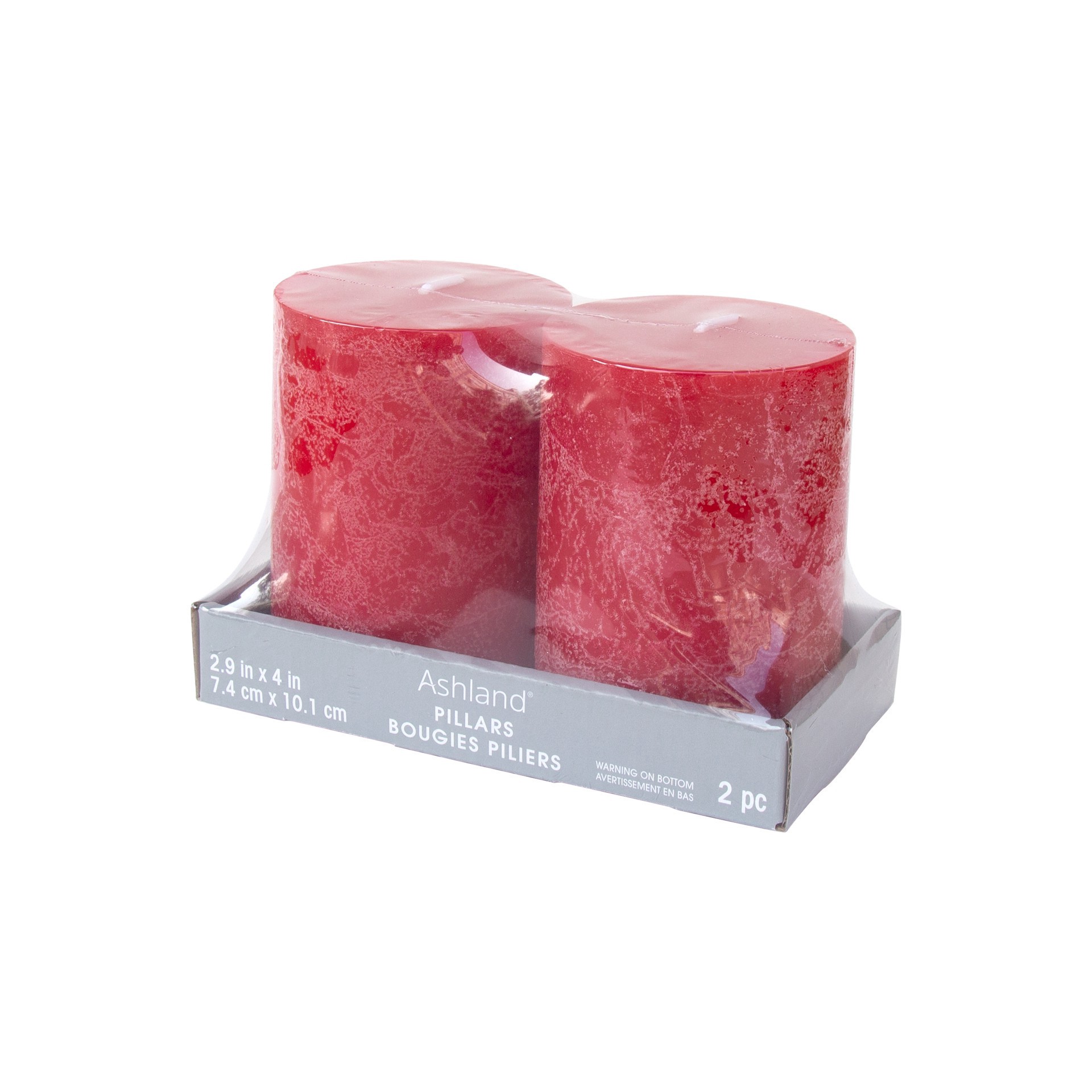 slide 2 of 4, 4" Red Pillar Candles, 2ct. By Ashland, 2 ct