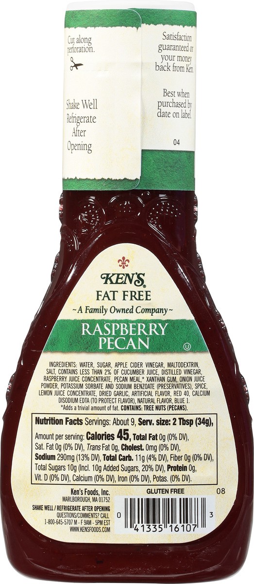 slide 3 of 7, Ken's Steak House Fat Free Raspberry Pecan Dressing 9 fl oz, 9 fl oz