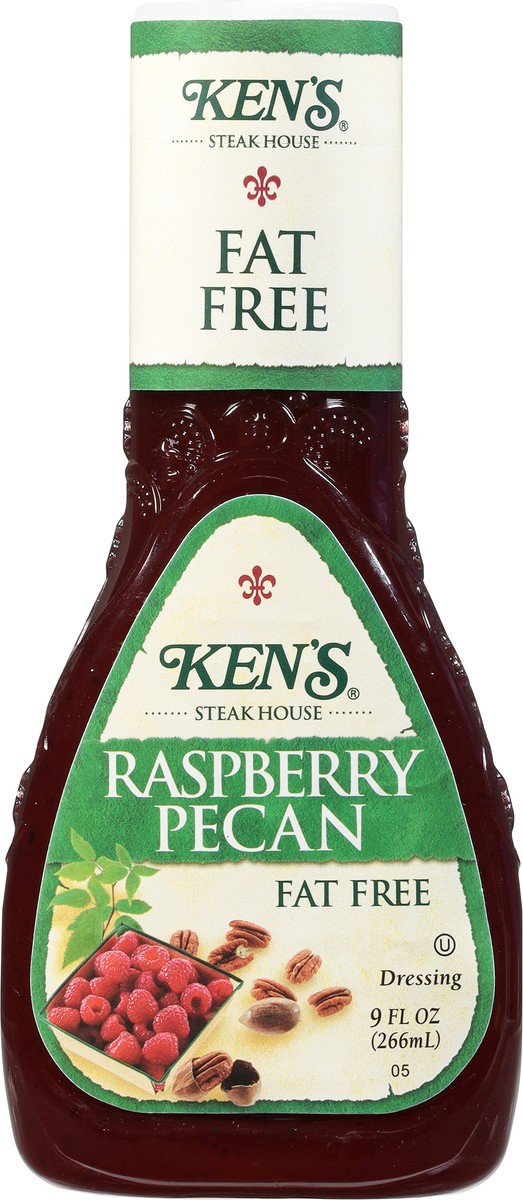 slide 4 of 7, Ken's Steak House Fat Free Raspberry Pecan Dressing 9 fl oz, 9 fl oz