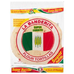 La Banderita Super Burrito Flour Tortillas, 6 ct
