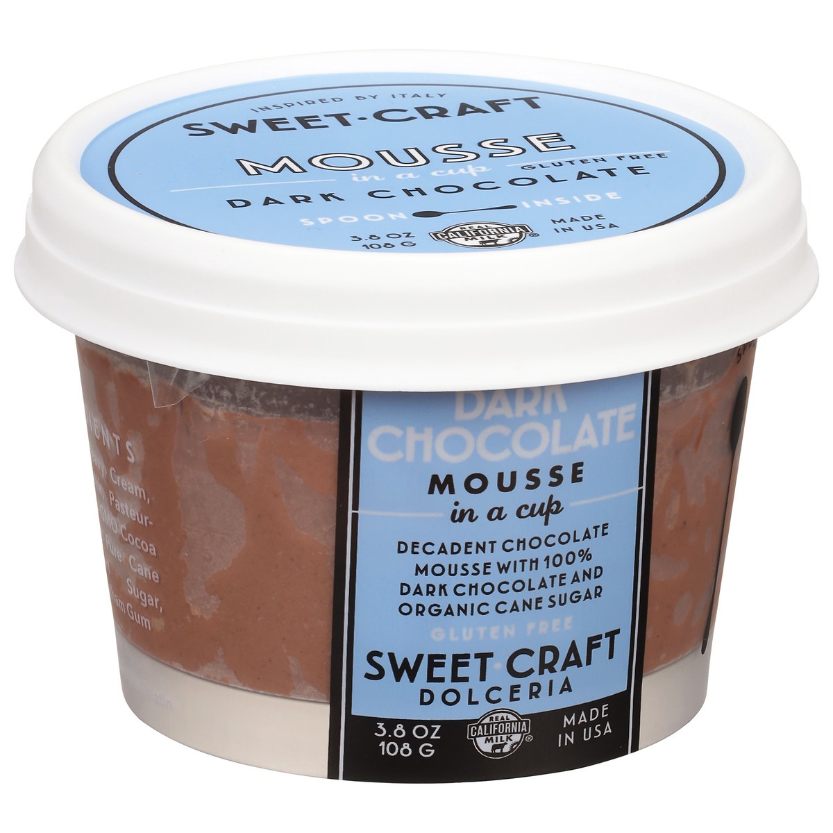 slide 12 of 14, Sweet Craft Dolceria Gluten Free Dark Chocolate Mousse in a Cup 3.8 oz, 3.8 oz